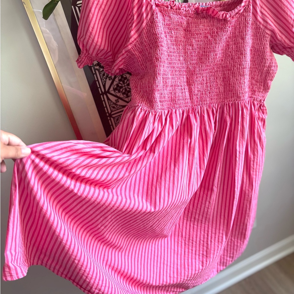 Draper James Pink Striped Mini Dress - Picture 7 of 8